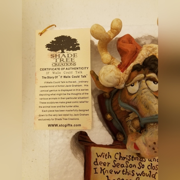 Shade Tree Stone Resin Reindeer If Walls Could Talk Decor Jack Graham Christmas - Picture 2 of 15